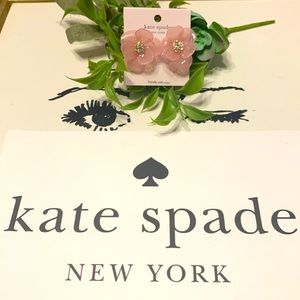 Kate Spade  New York Blush “Slice of Stone “ Flower Stud Earnings NWT